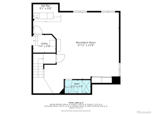 11056 W Rowland Ave, Littleton, CO 80127 - floor plan / room layout