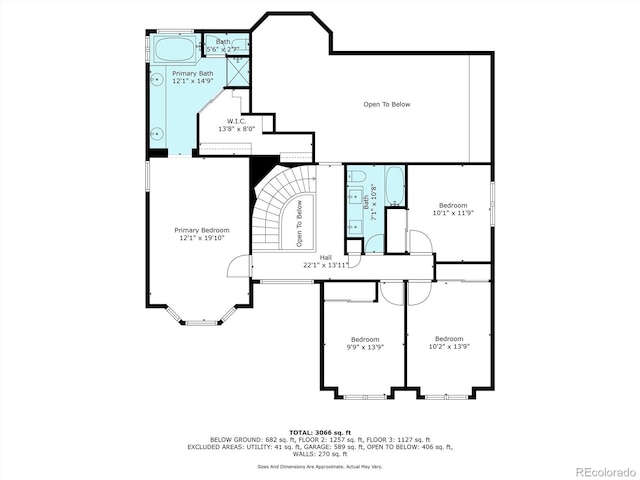 11056 W Rowland Ave, Littleton, CO 80127 - floor plan / room layout