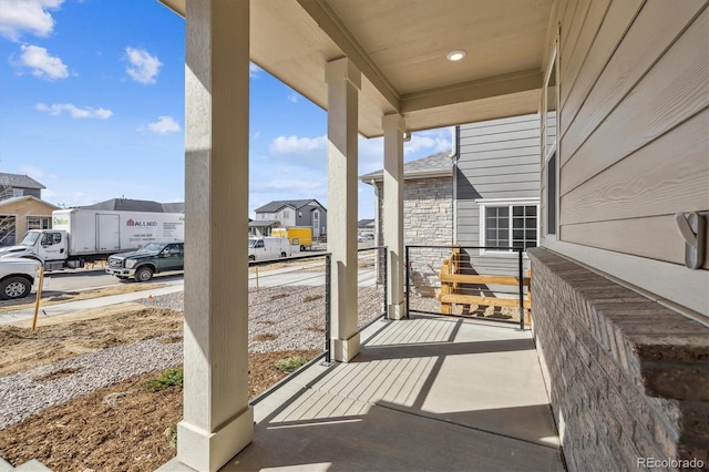 exterior space with a residential view