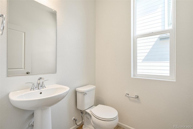 bathroom featuring toilet and a wealth of natural light