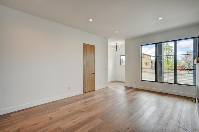 420 E Arkansas St, Buena Vista, CO 81211 - empty room featuring light wood-type flooring, baseboards, and recessed lighting