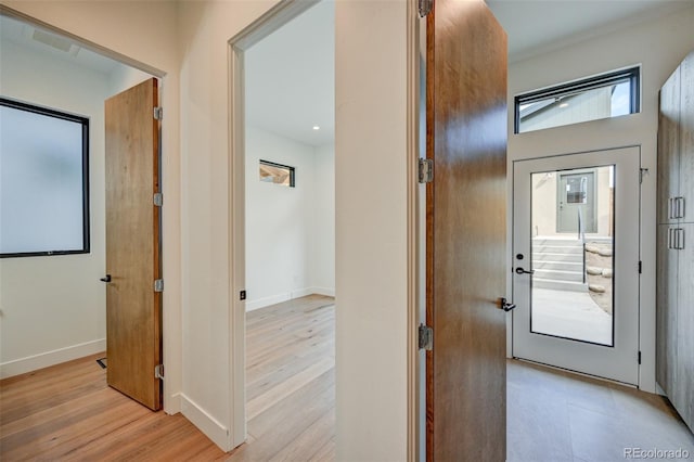 420 E Arkansas St, Buena Vista, CO 81211 - hall featuring light wood-style flooring and baseboards