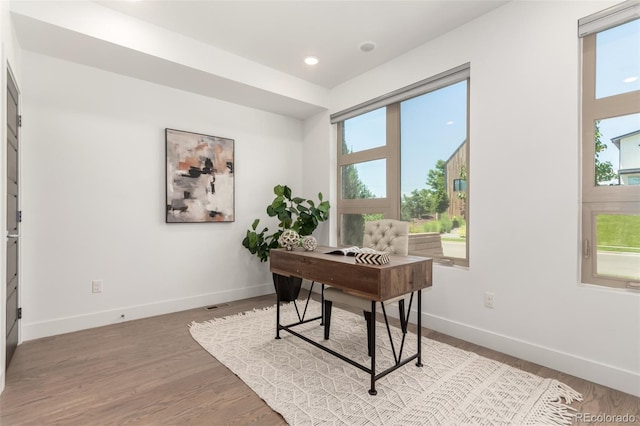 3586 S Ogden St, Englewood, CO 80113 - office featuring plenty of natural light, wood finished floors, and recessed lighting