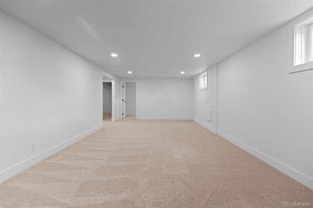3036 Wolff St S, Denver, CO 80236 - below grade area featuring recessed lighting and light colored carpet
