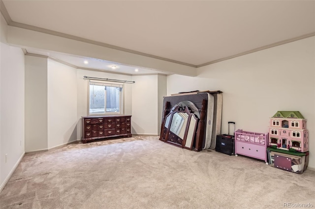 interior space featuring ornamental molding