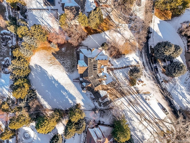 view of snowy aerial view