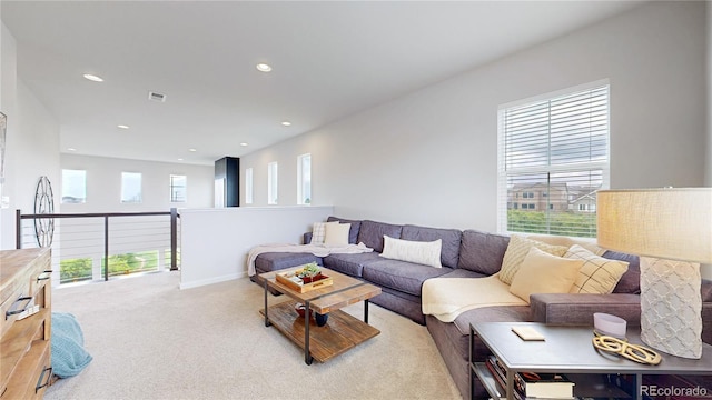 4585 High Mesa Cir, Castle Rock, CO 80108 - carpeted living area with recessed lighting