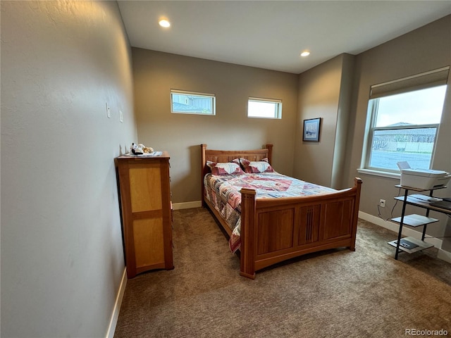 view of carpeted bedroom