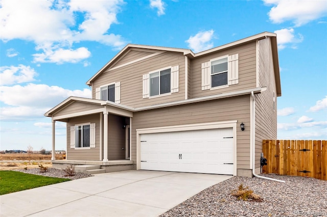 view of front of house featuring a garage