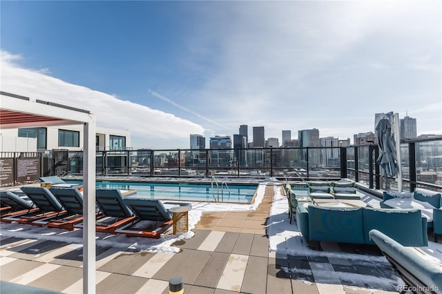 view of pool with a patio