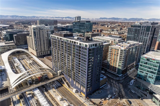 city view with a mountain view