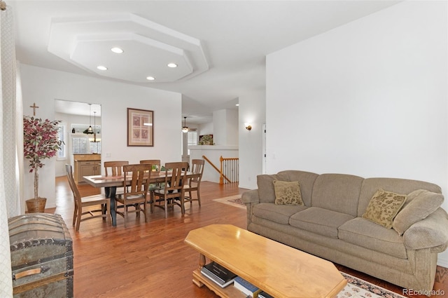 living room featuring hardwood / wood-style floors