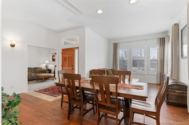 dining room featuring light wood-type flooring