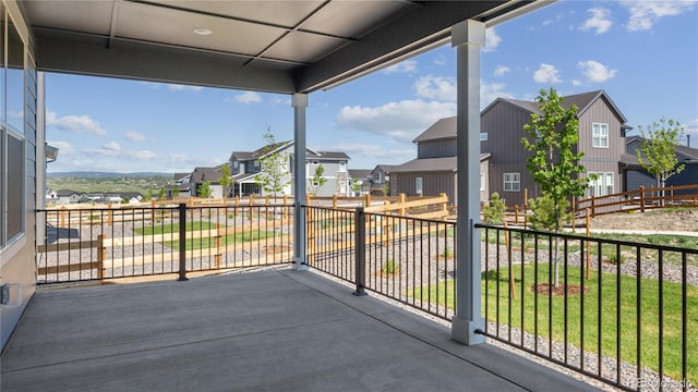 balcony with a residential view