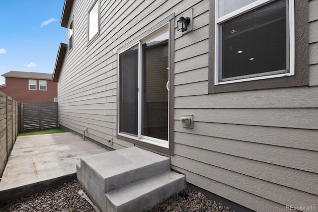 exterior space featuring fence