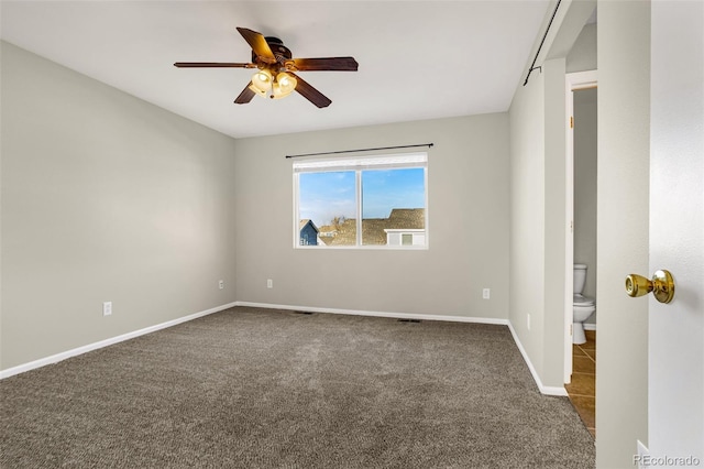 1895 Sage Grouse Ln, Colorado Springs, CO 80951 - carpeted empty room with ceiling fan and baseboards