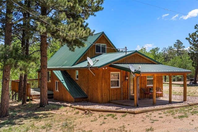 546 Pulver Rd, Lake George, CO 80827 - rear view of house with a metal roof
