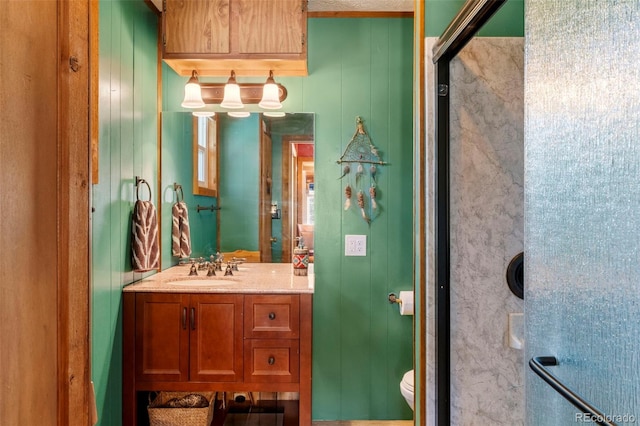 546 Pulver Rd, Lake George, CO 80827 - full bathroom featuring vanity and a shower stall