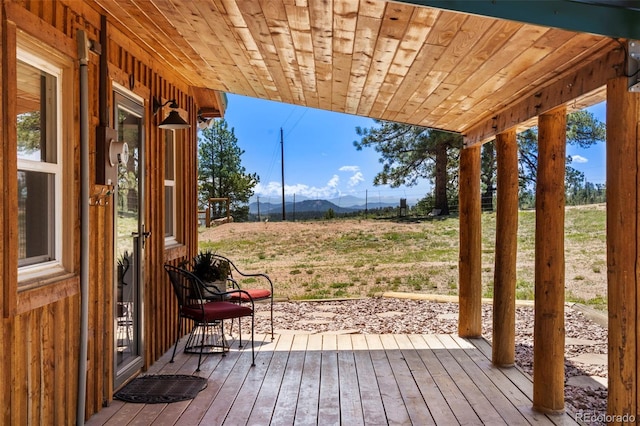 546 Pulver Rd, Lake George, CO 80827 - deck featuring a mountain view