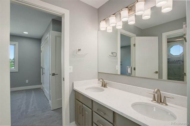 7400 S Genoa Cir, Centennial, CO 80016 - full bath with double vanity and a shower with door