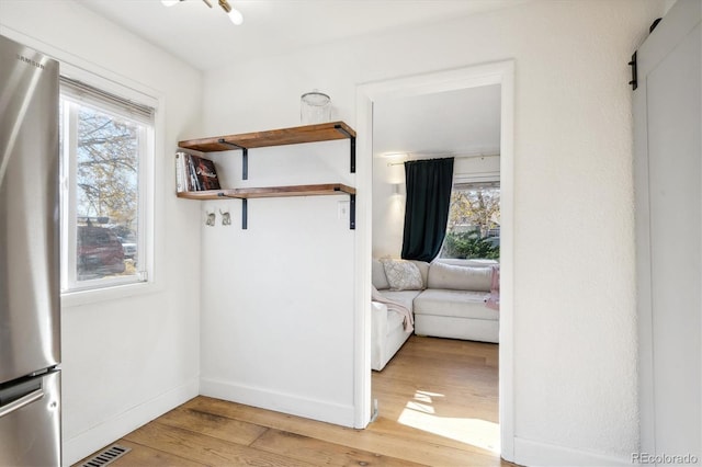 interior space featuring light hardwood / wood-style flooring