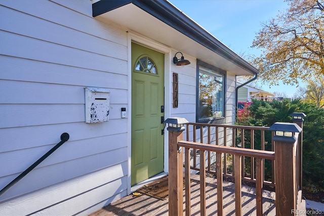 view of doorway to property