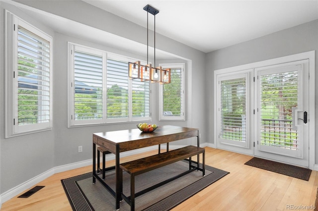 920 Shady Oak Ln, Castle Pines, CO 80108 - dining area featuring light wood-style floors, healthy amount of natural light, and baseboards