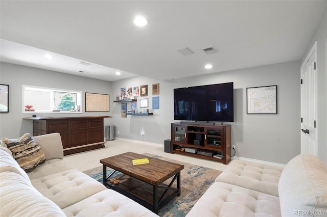 920 Shady Oak Ln, Castle Pines, CO 80108 - carpeted living area featuring recessed lighting and baseboards