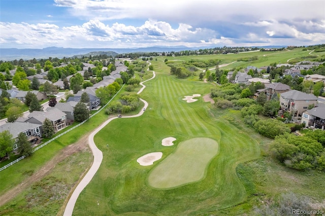 920 Shady Oak Ln, Castle Pines, CO 80108 - aerial view of residential area featuring a golf course and mountains