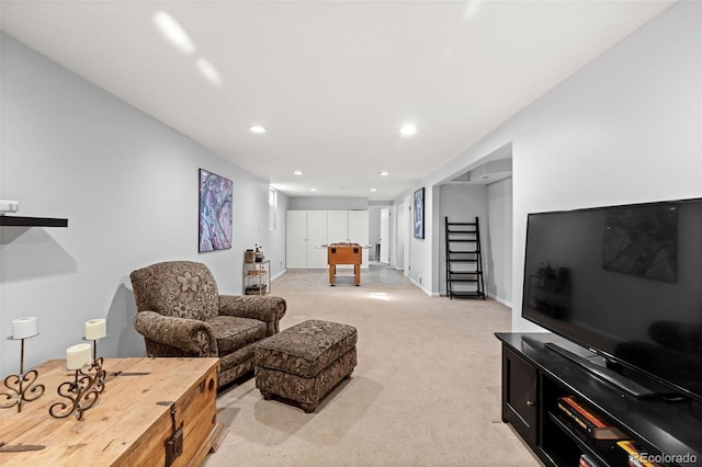 view of carpeted living room