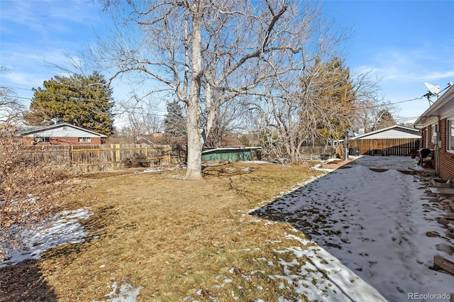 view of snowy yard