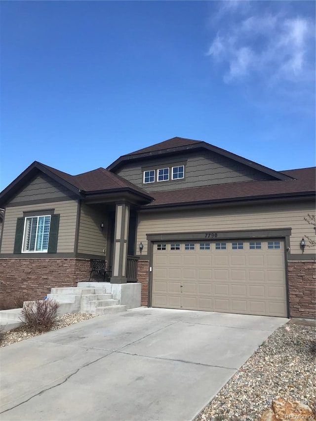 view of front of house featuring a garage