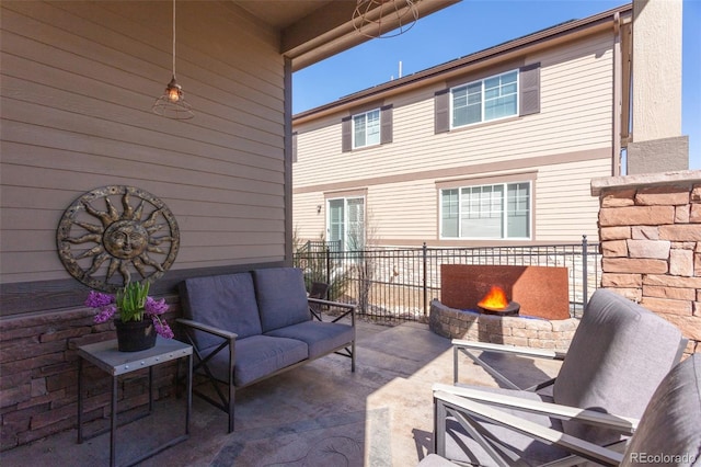 balcony featuring a patio area and outdoor lounge area