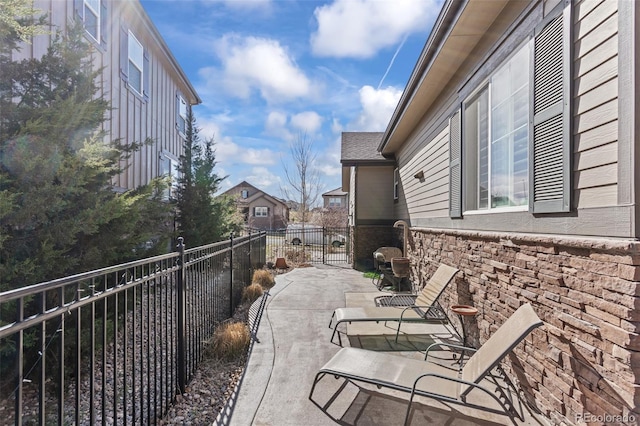 balcony with a patio