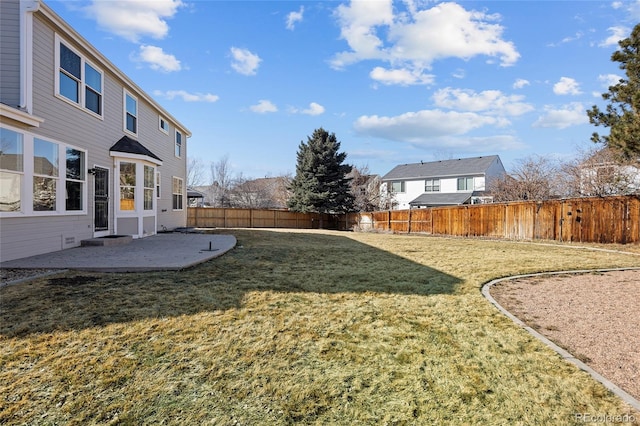 view of yard featuring a patio