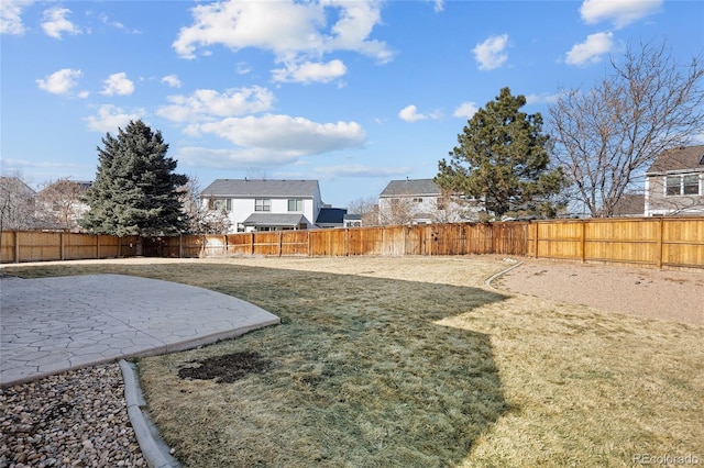 view of yard featuring a patio area