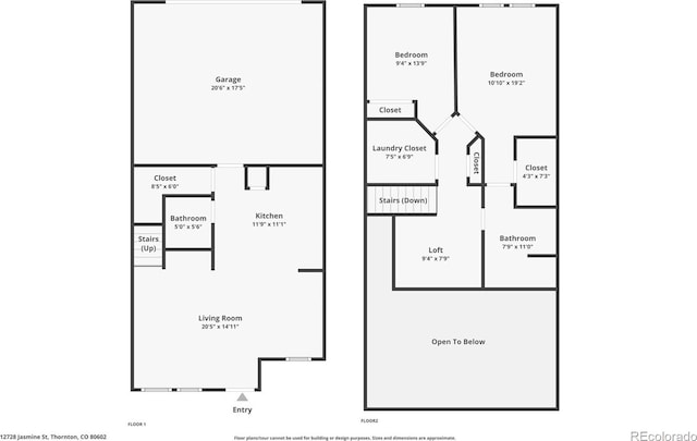 12728 Jasmine St Unit E, Thornton, CO 80602 - floor plan