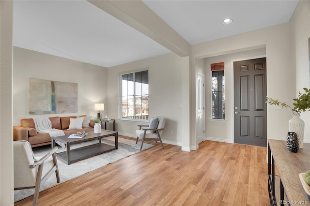 entrance foyer featuring light hardwood / wood-style flooring