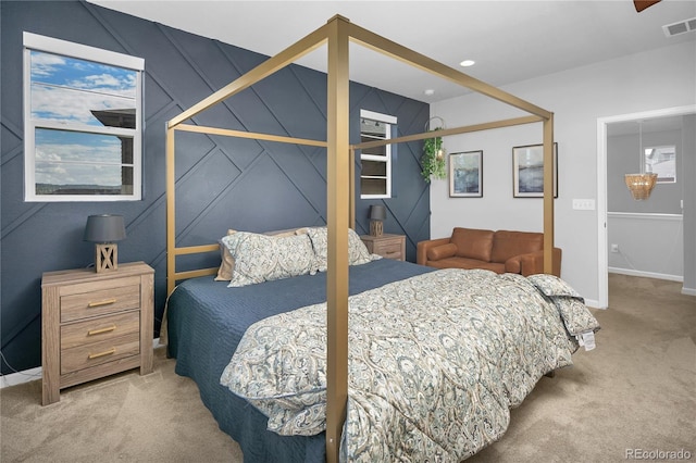 view of carpeted bedroom