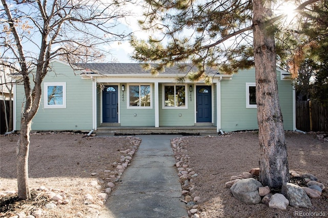 view of front of home