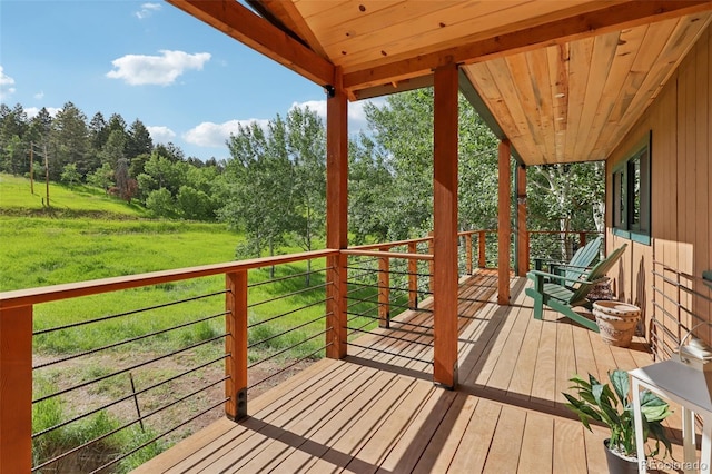 20033 Silver Ranch Rd, Conifer, CO 80433 - view of wooden terrace