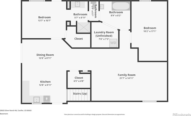20033 Silver Ranch Rd, Conifer, CO 80433 - view of floor plan / room layout