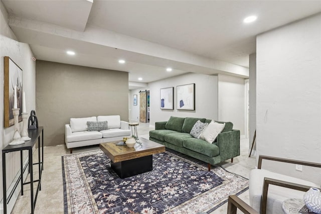20033 Silver Ranch Rd, Conifer, CO 80433 - living area featuring recessed lighting and light carpet