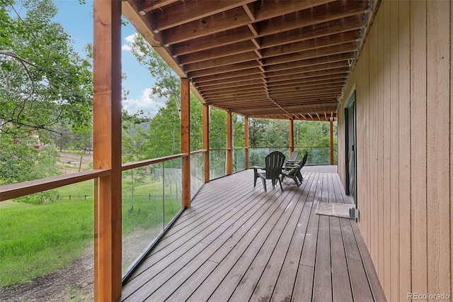 20033 Silver Ranch Rd, Conifer, CO 80433 - view of wooden terrace