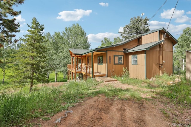 20033 Silver Ranch Rd, Conifer, CO 80433 - view of front of home with covered porch