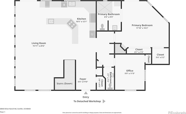 20033 Silver Ranch Rd, Conifer, CO 80433 - view of room layout