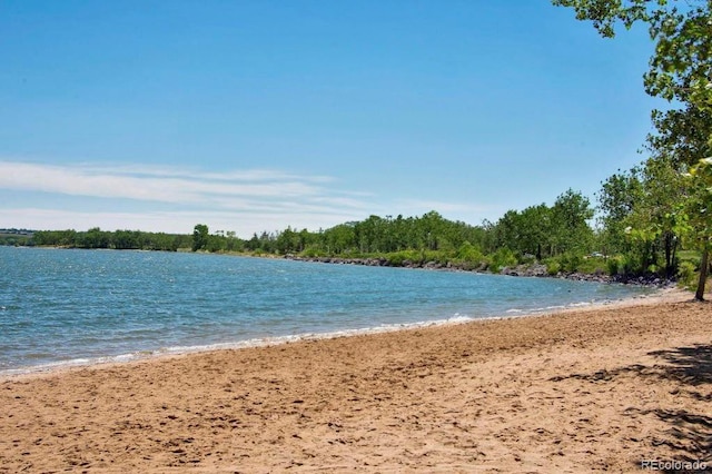 water view featuring local beach