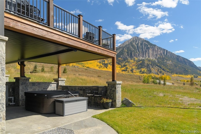 921 County Road 317, Crested Butte, CO 81224 - view of patio / terrace featuring a mountain view