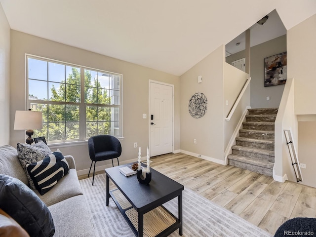 4287 Brookwood Pl, Highlands Ranch, CO 80130 - living room with light wood-type flooring and stairs