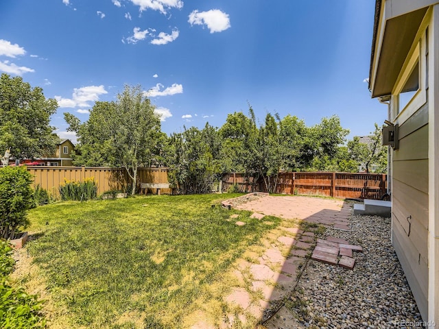4287 Brookwood Pl, Highlands Ranch, CO 80130 - fenced backyard featuring a patio